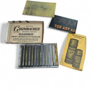 VTG Grumbacher Gamma Grey Layout & TV Chalks